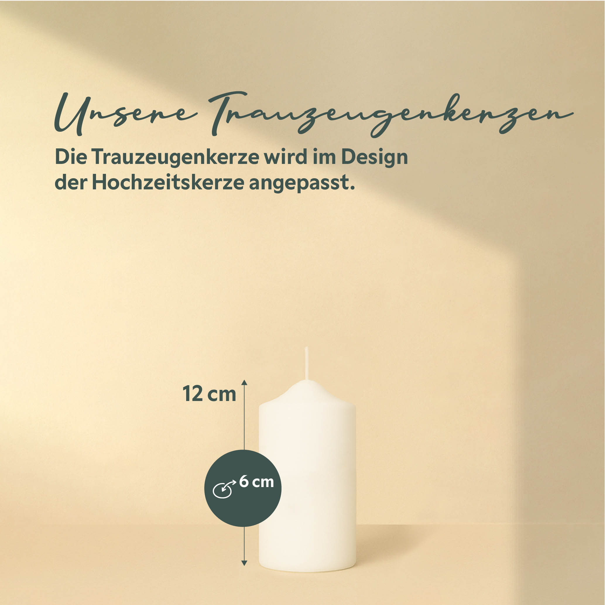 Personalisierte Trauzeugenkerze im Design der Hochzeitskerze – liebevolles, abgestimmtes Motiv als Symbol für Freundschaft und Verbundenheit.